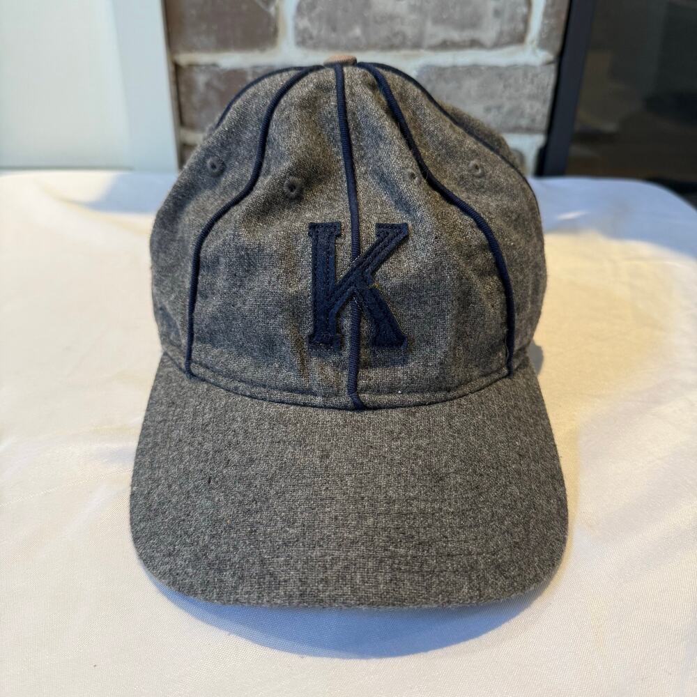 Vintage 8 Panel Gray Blue Wool Cap - Kangol